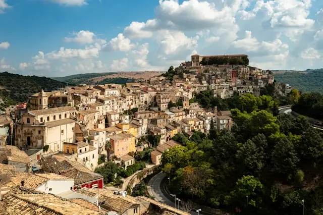 Ragusa ibla dall'alto