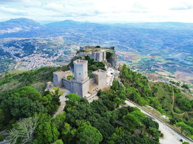 Castello di erice dall'alto